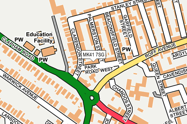 MK41 7SG map - OS OpenMap – Local (Ordnance Survey)