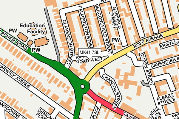 MK41 7SL map - OS OpenMap – Local (Ordnance Survey)