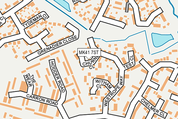 MK41 7ST map - OS OpenMap – Local (Ordnance Survey)