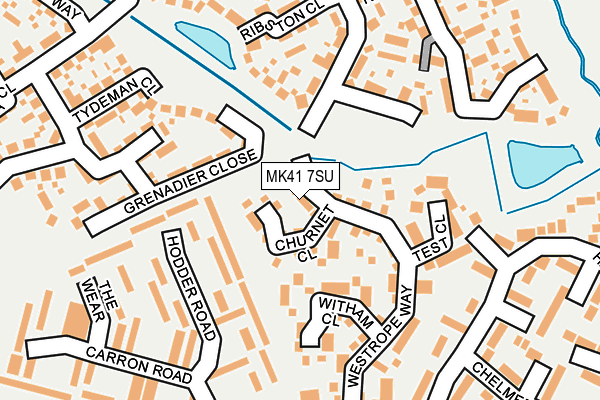 MK41 7SU map - OS OpenMap – Local (Ordnance Survey)