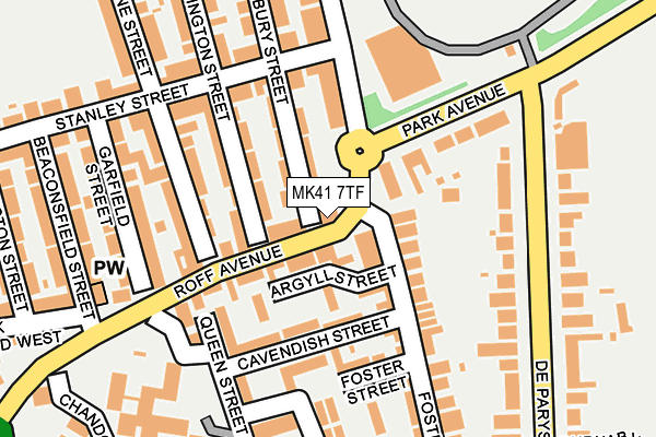 MK41 7TF map - OS OpenMap – Local (Ordnance Survey)