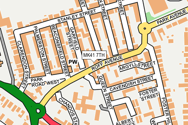 MK41 7TH map - OS OpenMap – Local (Ordnance Survey)