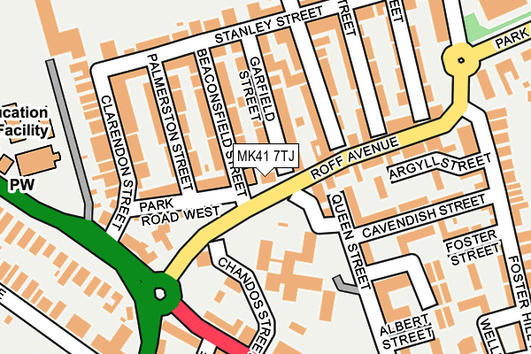 MK41 7TJ map - OS OpenMap – Local (Ordnance Survey)