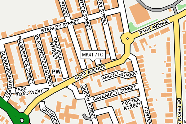 MK41 7TQ map - OS OpenMap – Local (Ordnance Survey)