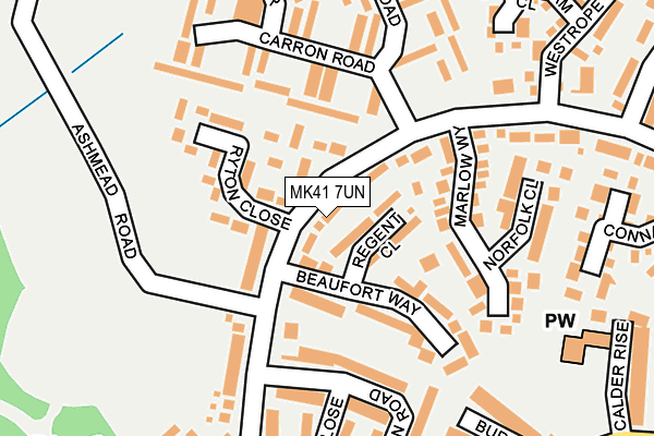 MK41 7UN map - OS OpenMap – Local (Ordnance Survey)