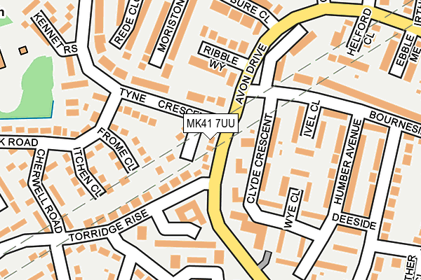 MK41 7UU map - OS OpenMap – Local (Ordnance Survey)