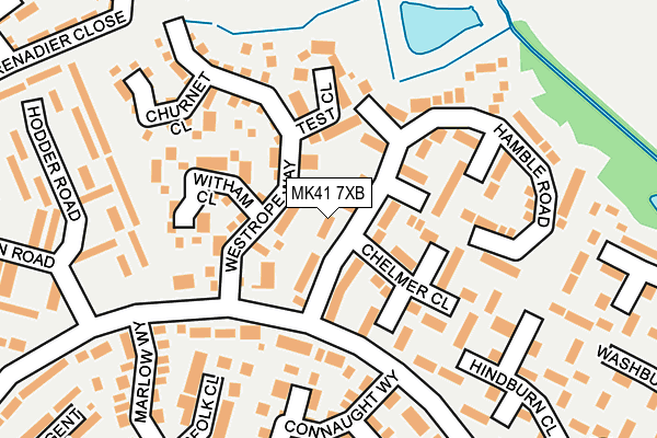 MK41 7XB map - OS OpenMap – Local (Ordnance Survey)