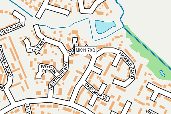 MK41 7XD map - OS OpenMap – Local (Ordnance Survey)