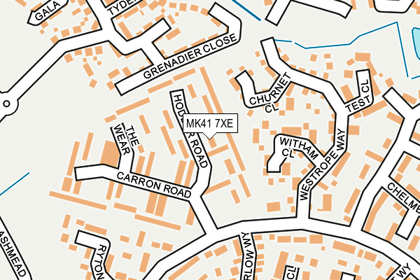 MK41 7XE map - OS OpenMap – Local (Ordnance Survey)