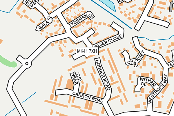 MK41 7XH map - OS OpenMap – Local (Ordnance Survey)