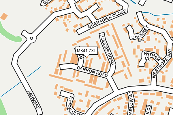 MK41 7XL map - OS OpenMap – Local (Ordnance Survey)