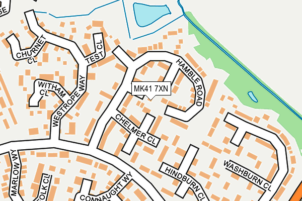 MK41 7XN map - OS OpenMap – Local (Ordnance Survey)