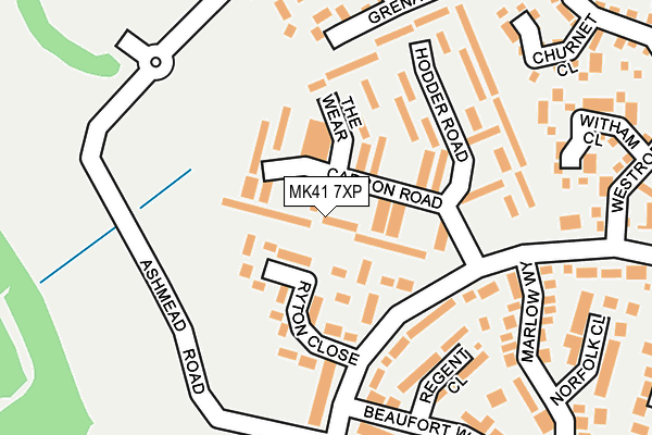 MK41 7XP map - OS OpenMap – Local (Ordnance Survey)