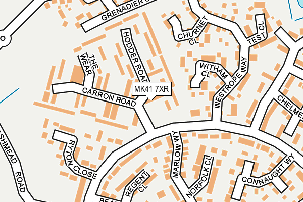 MK41 7XR map - OS OpenMap – Local (Ordnance Survey)