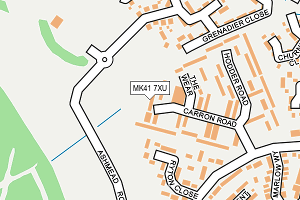 MK41 7XU map - OS OpenMap – Local (Ordnance Survey)