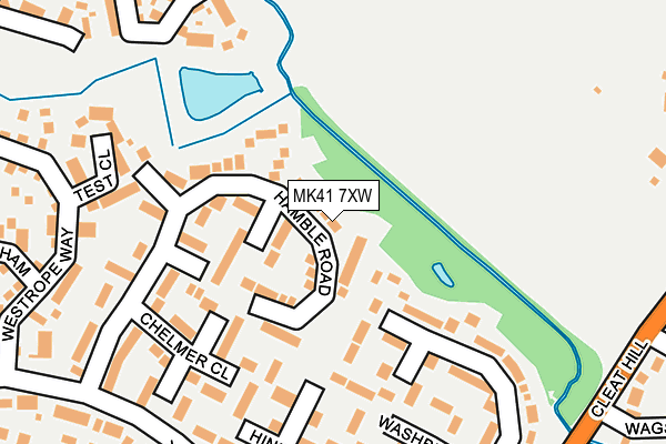 MK41 7XW map - OS OpenMap – Local (Ordnance Survey)