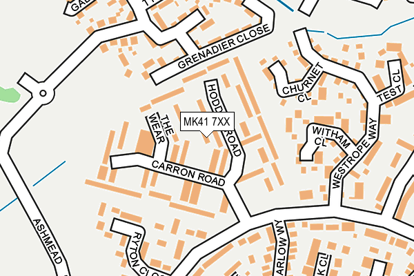 MK41 7XX map - OS OpenMap – Local (Ordnance Survey)