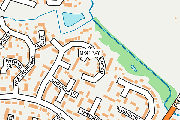 MK41 7XY map - OS OpenMap – Local (Ordnance Survey)