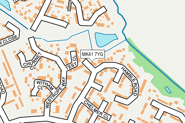 MK41 7YG map - OS OpenMap – Local (Ordnance Survey)