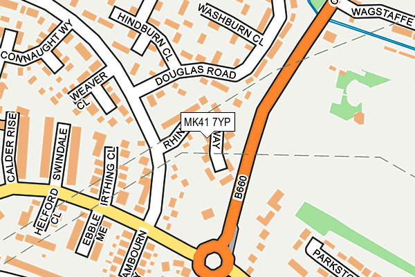 MK41 7YP map - OS OpenMap – Local (Ordnance Survey)