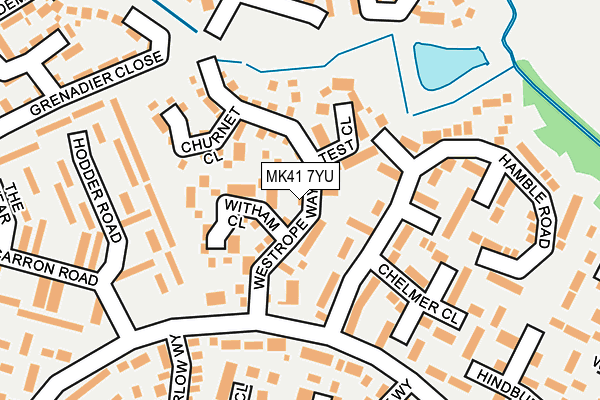 MK41 7YU map - OS OpenMap – Local (Ordnance Survey)