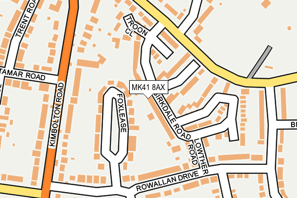 MK41 8AX map - OS OpenMap – Local (Ordnance Survey)