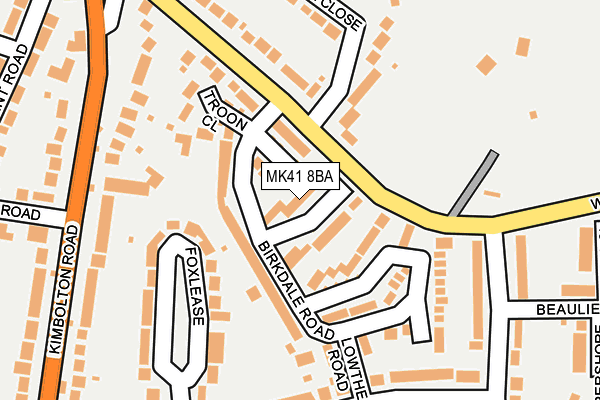 MK41 8BA map - OS OpenMap – Local (Ordnance Survey)