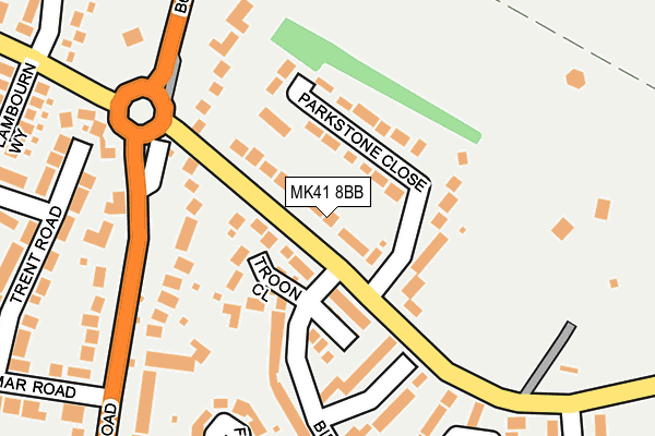 MK41 8BB map - OS OpenMap – Local (Ordnance Survey)