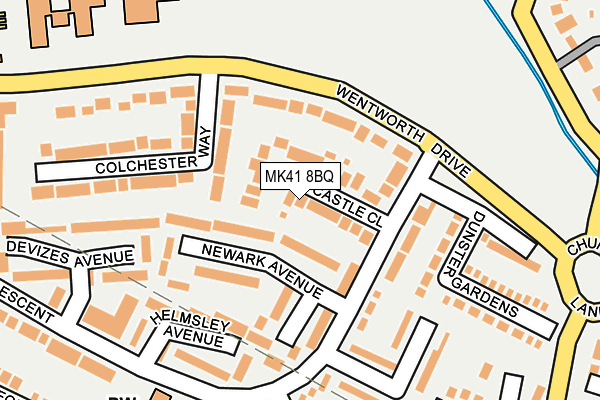 MK41 8BQ map - OS OpenMap – Local (Ordnance Survey)