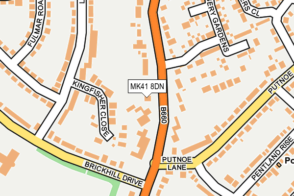 MK41 8DN map - OS OpenMap – Local (Ordnance Survey)