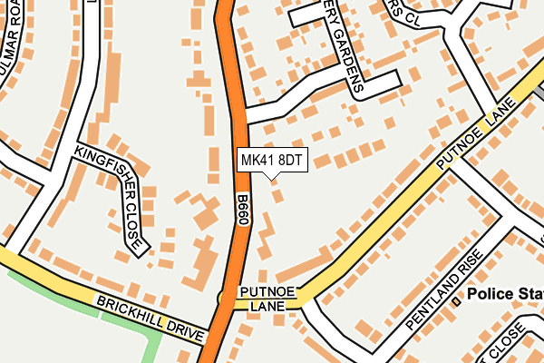 MK41 8DT map - OS OpenMap – Local (Ordnance Survey)