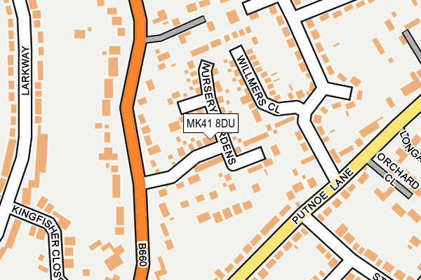 MK41 8DU map - OS OpenMap – Local (Ordnance Survey)