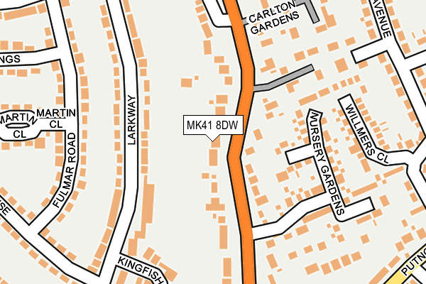 MK41 8DW map - OS OpenMap – Local (Ordnance Survey)