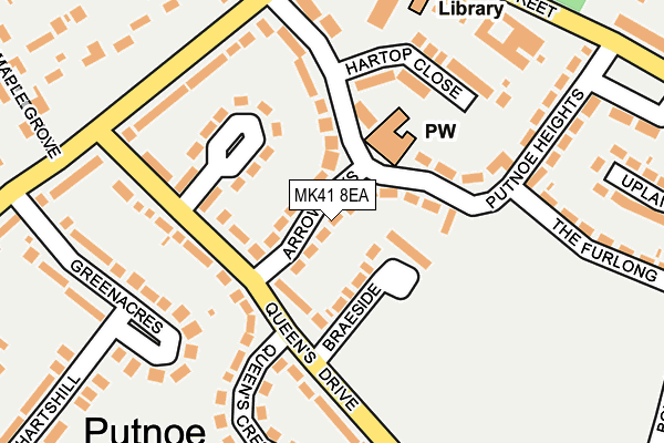 MK41 8EA map - OS OpenMap – Local (Ordnance Survey)