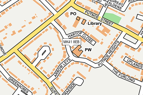 MK41 8EB map - OS OpenMap – Local (Ordnance Survey)