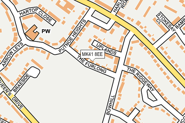 MK41 8EE map - OS OpenMap – Local (Ordnance Survey)