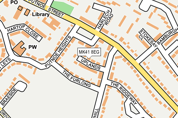 MK41 8EG map - OS OpenMap – Local (Ordnance Survey)