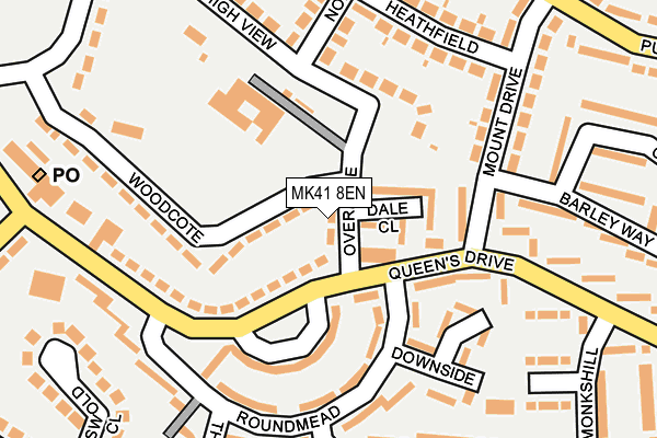 MK41 8EN map - OS OpenMap – Local (Ordnance Survey)