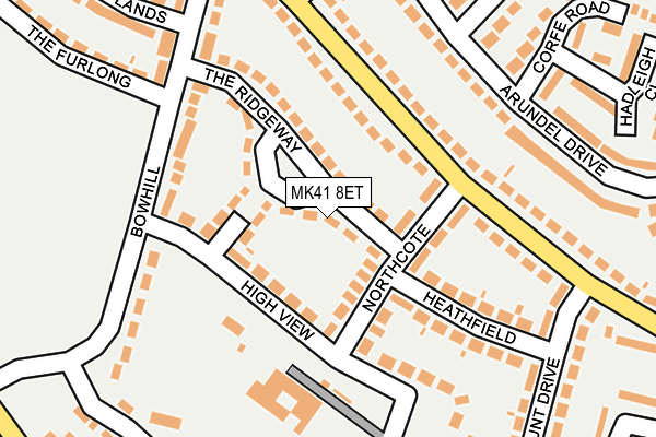 MK41 8ET map - OS OpenMap – Local (Ordnance Survey)