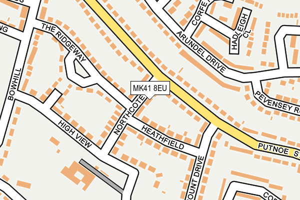 MK41 8EU map - OS OpenMap – Local (Ordnance Survey)