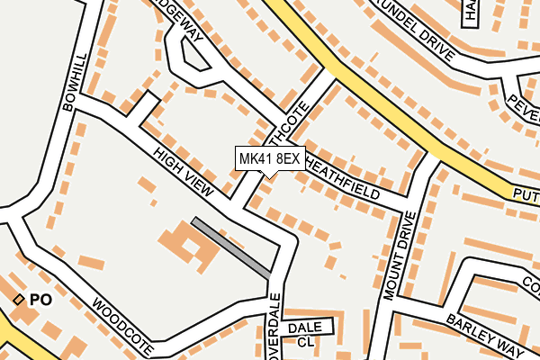 MK41 8EX map - OS OpenMap – Local (Ordnance Survey)