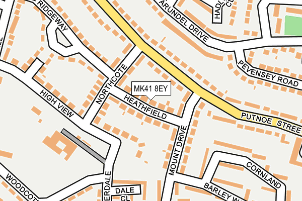 MK41 8EY map - OS OpenMap – Local (Ordnance Survey)