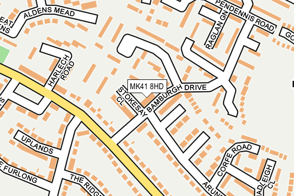 MK41 8HD map - OS OpenMap – Local (Ordnance Survey)