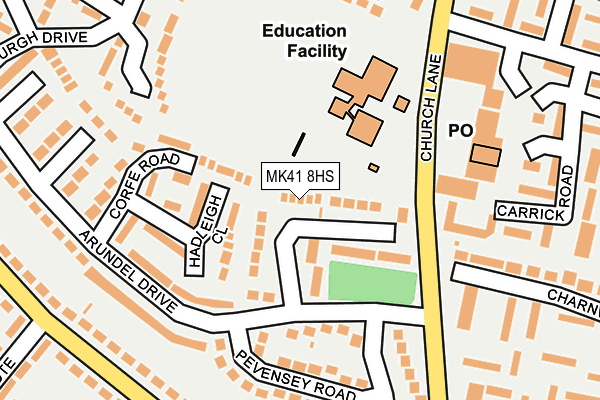 MK41 8HS map - OS OpenMap – Local (Ordnance Survey)