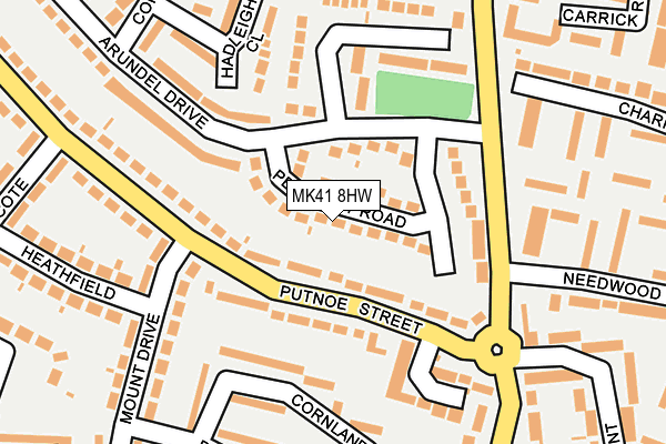 MK41 8HW map - OS OpenMap – Local (Ordnance Survey)