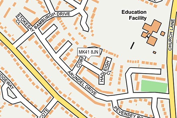 MK41 8JN map - OS OpenMap – Local (Ordnance Survey)