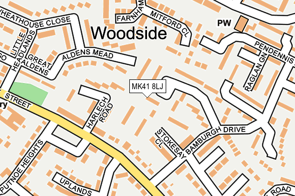 MK41 8LJ map - OS OpenMap – Local (Ordnance Survey)