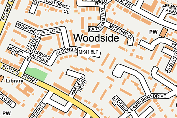 MK41 8LP map - OS OpenMap – Local (Ordnance Survey)