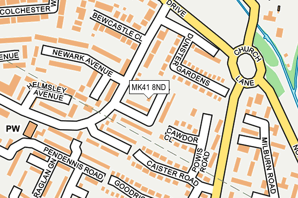 MK41 8ND map - OS OpenMap – Local (Ordnance Survey)