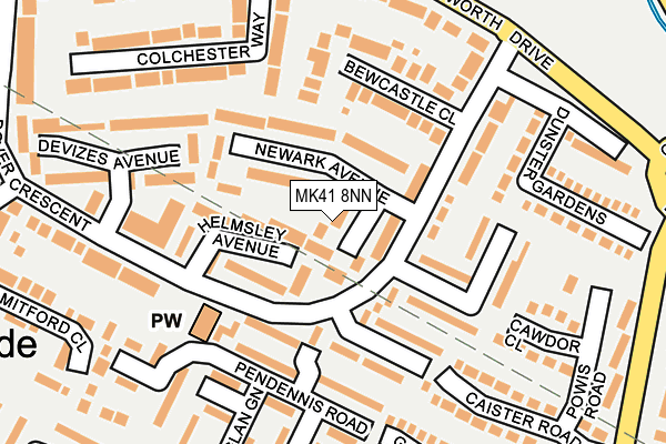 MK41 8NN map - OS OpenMap – Local (Ordnance Survey)